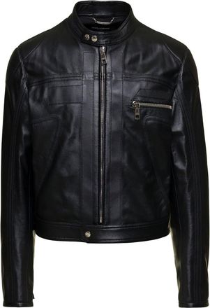 Dolce & Gabbana Black Mandarin Collar Jacket
