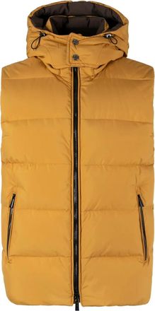 Moorer Fire hooded gilet - Yellow