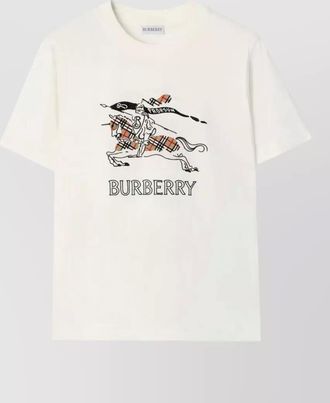 Burberry cotton logo-embroidered t-shirt