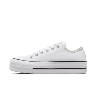 Converse Nike Mens Chuck Taylor All Star Lift Platform Canvas Shoes in White | 560251F-102