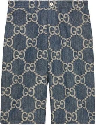 Gucci Jumbo GG denim Short Blue Ivory 674371-XDBTY-4492