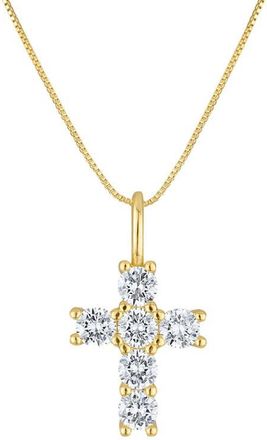 BEN ONI 14k Gold Filled CZ Cross Necklace at Nordstrom