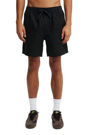 Cotton On Mens Linen Easy Short in Black at Nordstrom, Size X-Large