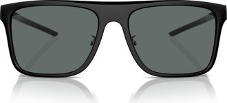 Ferrari 58mm Polarized Square Sunglasses in Matte Black at Nordstrom