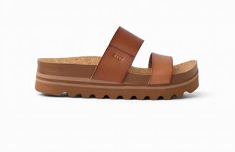 Reef Womens Cushion Vista Hi Arch Support Sandals In Espresso Duo