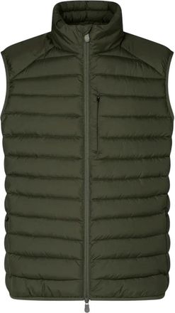 Save The Duck Groene Jas met Opstaande Kraag - Heren - Bodywarmers - Groen - 4XL - Polyester - Jassen
