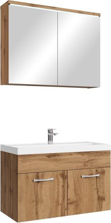 Badplaats Badplaats - Mobile Da Bagno Paso 02 80cm Rovere - Armadio Mobiletto Lavabo