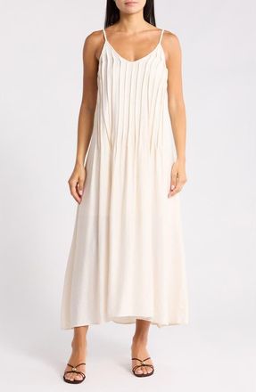Blu Pepper Pleated Maxi Sundress in Natural at Nordstrom Rack, Size Medium