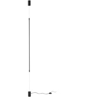 Luce-Ambiente-Design Piantana led a sospensione gravity in metallo nero 15W cct 120 cm