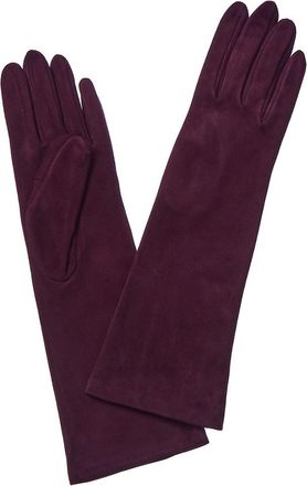 Portolano Womens Suede Aubergine Gloves