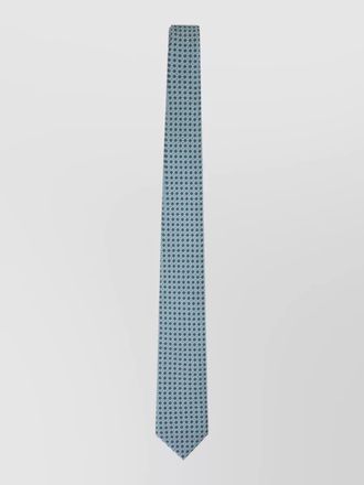 Brioni handmade geometric pattern silk necktie