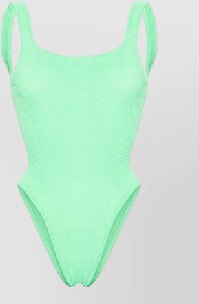 Hunza G ribbed square neck one-piece swimsuit