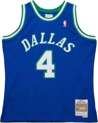 Mitchell & Ness 1999 Michael Finley Dallas Mavericks Shirt - Heren - Fitness - Blauw - S - Fitness