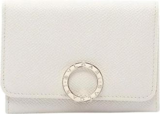 Bulgari Pre-owned Bulgari Bulgari Leren Kaarthouder - Dames - Vintage Accessoires - Wit - ONE Size - Leer - Vintage