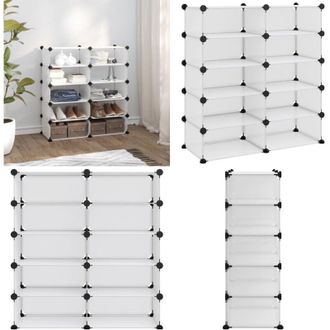 vidaXL Scarpiera Trasparente 84x32x88,5 cm in PP - Organizzatore scarpe - Scarpiera in PP