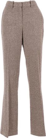 Ermanno Scervino Wide Trousers, female, Brown, Size: M Wide Trousers