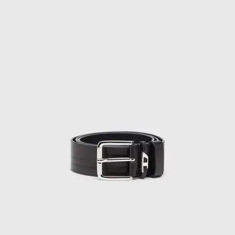 Diesel 4 cm crinkle leather belt - Belts - Man - Black