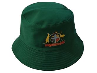 Generic Green Australia/Australian Test/ODI Cricket Sun Bucket Hat with Logo Unisex Adult/Men ONE Size Unisex