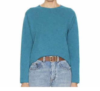 The Elder Statesman Tranquility Roll Crew Sweater In Santorini