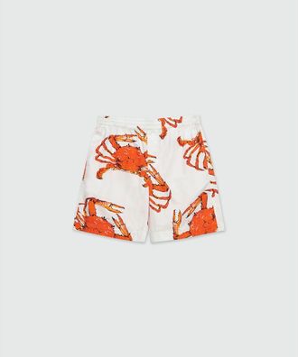 Msgm White Cotton Bermuda Mens Shorts