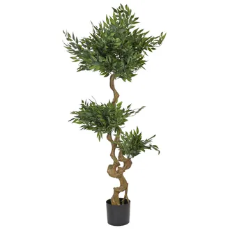 Beliani Planta Artificial En Maceta Rusco De Interior Decoraci&oacute;n De Pl&aacute;stico 166 Cm Ruscus Tree