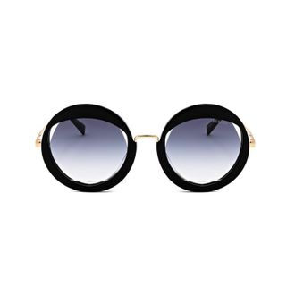 Escada Ladies Black Round Sunglasses SESA60F-2