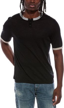 Autumn Cashmere Colorblock Trims Henley T-Shirt