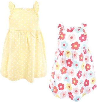 Hudson Baby 2Pk Sleeveless Dress in Cheerful Flower at Nordstrom, Size 12-18M