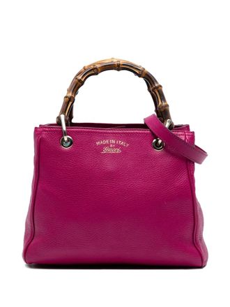 Gucci 2016-2025 Small Calfskin Bamboo Shopper satchel - Pink