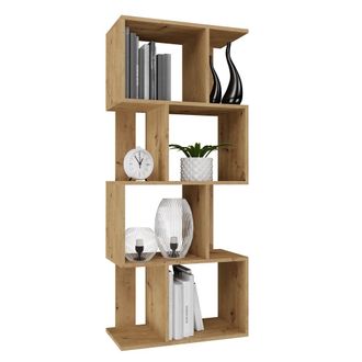 OEM Librer&iacute;a Abierta Artisan Oak - 4 Estantes - Universal, Modular, Para Sala De Estar, Habitaci&oacute;n Infantil, Oficina
