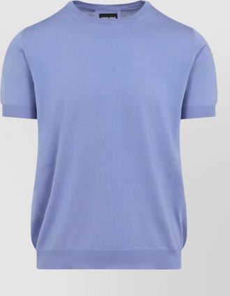 Giorgio Armani silk ribbed regular-fit short-sleeve jumper