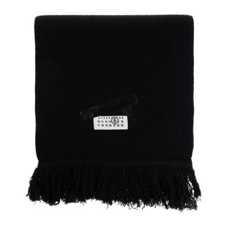 Maison Margiela Sjaal met logo - Heren - Wintersjaals - Zwart - ONE Size - Accessoires