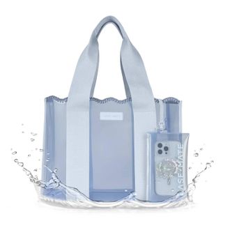 Case-Mate Womens Crochet Wave Jelly Tote Bag In Carolina Blue