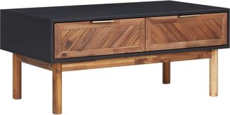 vidaXL Mesa De Centro De Madera Maciza De Acacia Y Mdf 90x50x40 Cm Vidaxl