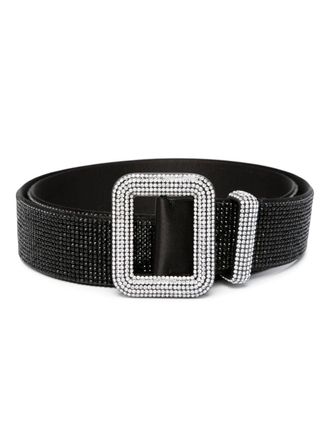 Benedetta Bruzziches Venus crystal-embellished belt - women - Crystal/Fabric/Sequin - One Size - Black
