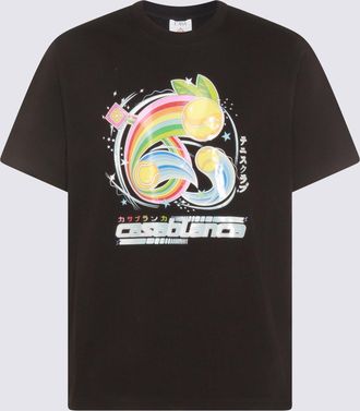 Casablanca Black Cotton T-shirt