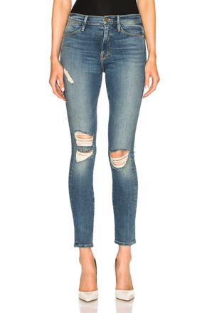 Frame Denim Le High Skinny Jeans In Navy Yard