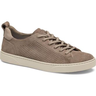Johnston & Murphy Ollie Low Top Sneaker in Taupe Washable Suede at Nordstrom, Size 10.5
