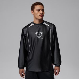 Nike Jordan Mens Jordan Brooklyn Long-Sleeve Goalie Top in Black | IM8995-010