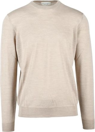 FILIPPO DE LAURENTIIS Truien & Vesten, Heren, Beige, 4Xl, Wol, Pullover met ronde hals