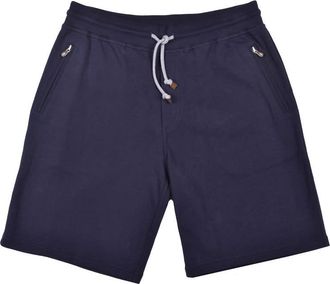 Brunello Cucinelli Cobalt Tailored Gym Shorts, Size X-Small