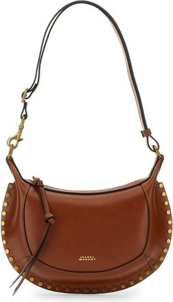 Isabel Marant Crescent-Shaped Shoulder Bag With Gold-Tone Studs