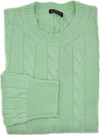 Manrico Cashmere Kasjmier sweater - Groen
