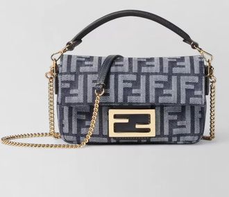 Fendi mini tessuto ff baguette shoulder bag