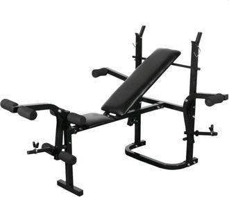 vidaXL Banco De Pesas Negro Vidaxl