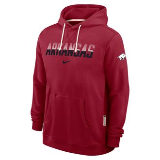 Nike Arkansas Sideline Nike Mens Dri-FIT Pullover Hoodie in Red | IV9811-644