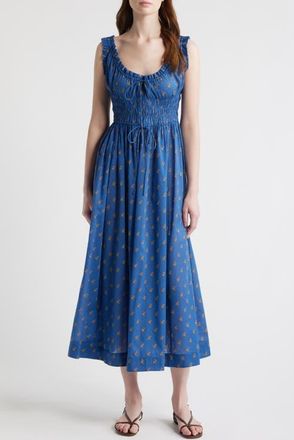 D&ocirc;en Emmaretta Sleeveless Tie Waist Maxi Dress in Eartha Paisley at Nordstrom, Size Xx-Large