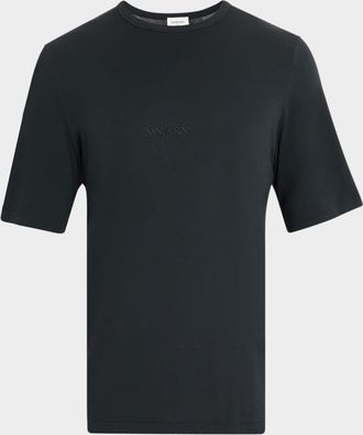 Saint Laurent Mens Basic Logo T-Shirt