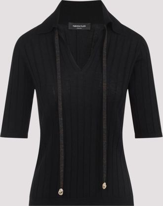 Fabiana Filippi Black Wool Polo