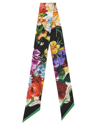 Dolce & Gabbana Multicolor Bandeau Floral Scarf
